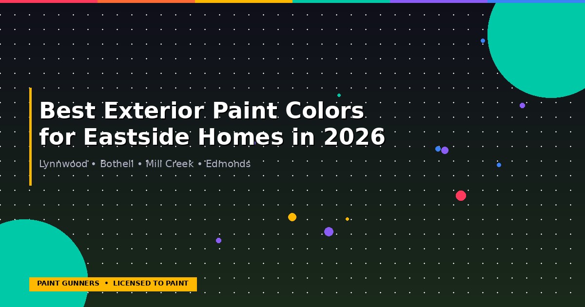 Best exterior paint colors for Eastside Washington homes in 2026 — navy, sage, charcoal, and warm white examples