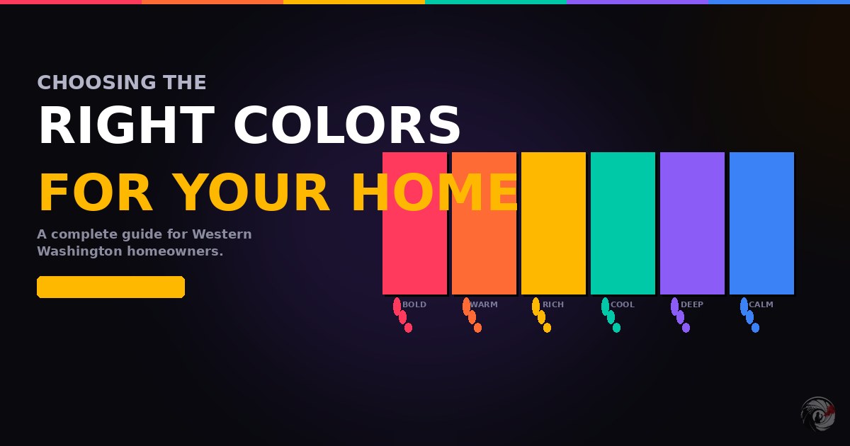 Paint color swatches and palette selection guide for Western Washington homeowners